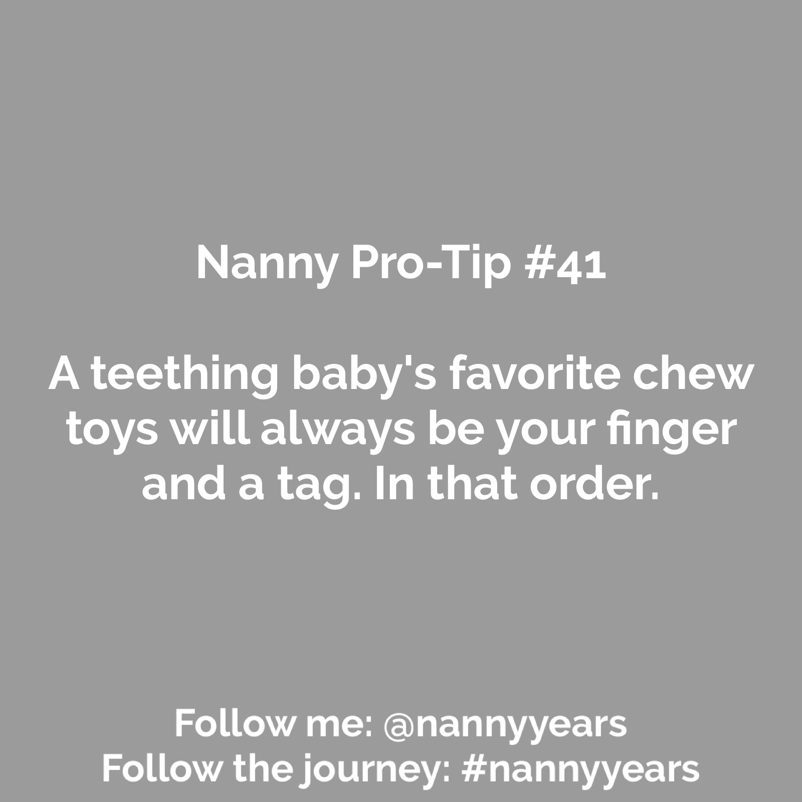 Nanny Pro-Tip #41