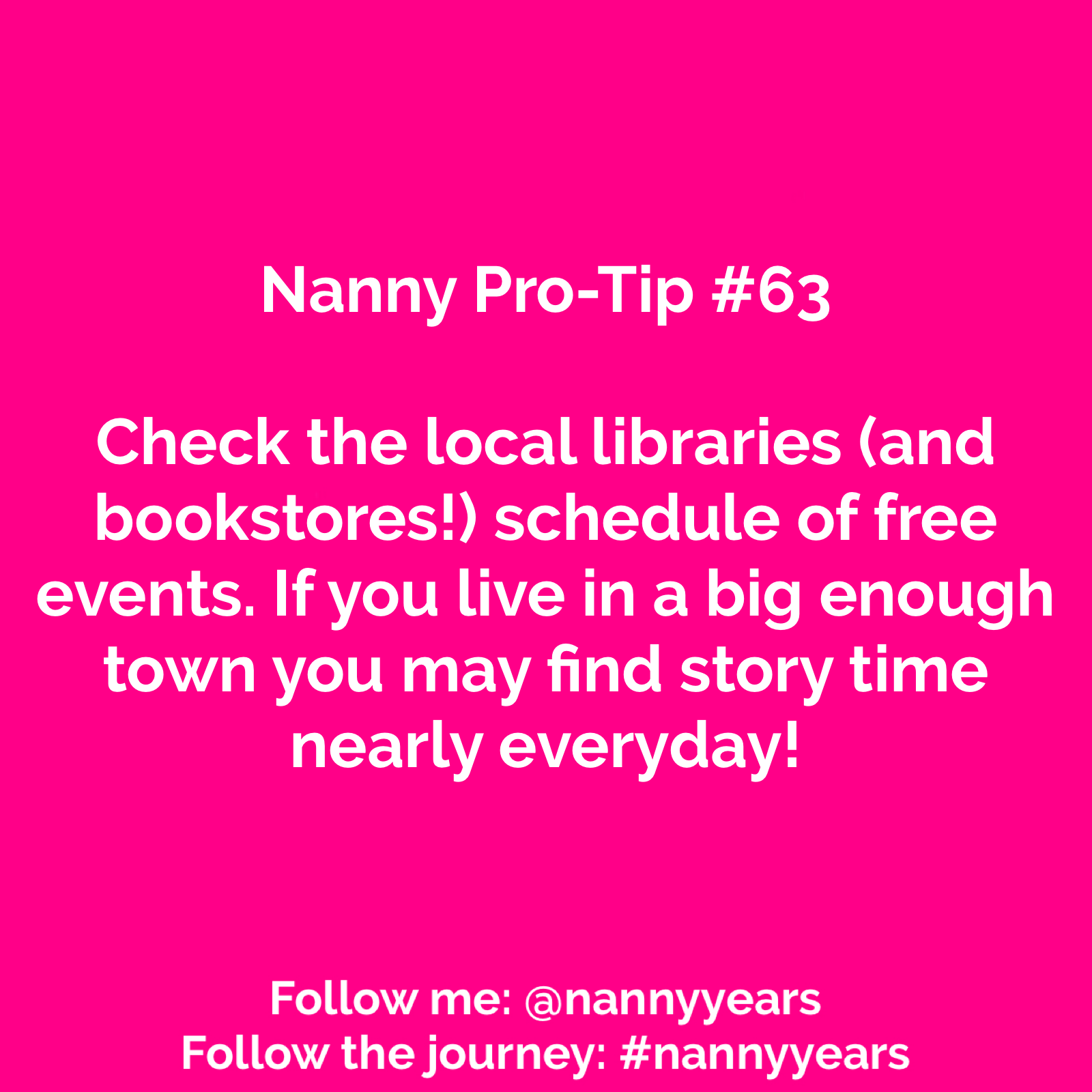 Nanny Pro-Tip #63