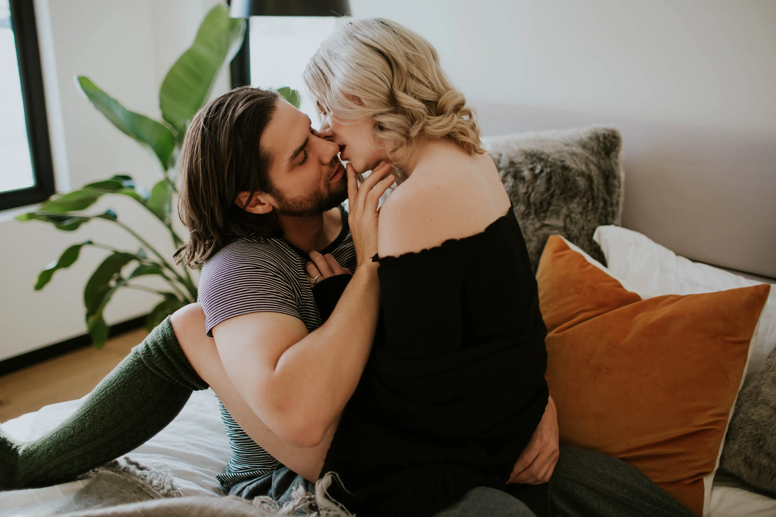 GH Photography In Home Engagement Session Bedroom Intimacy-11.jpg