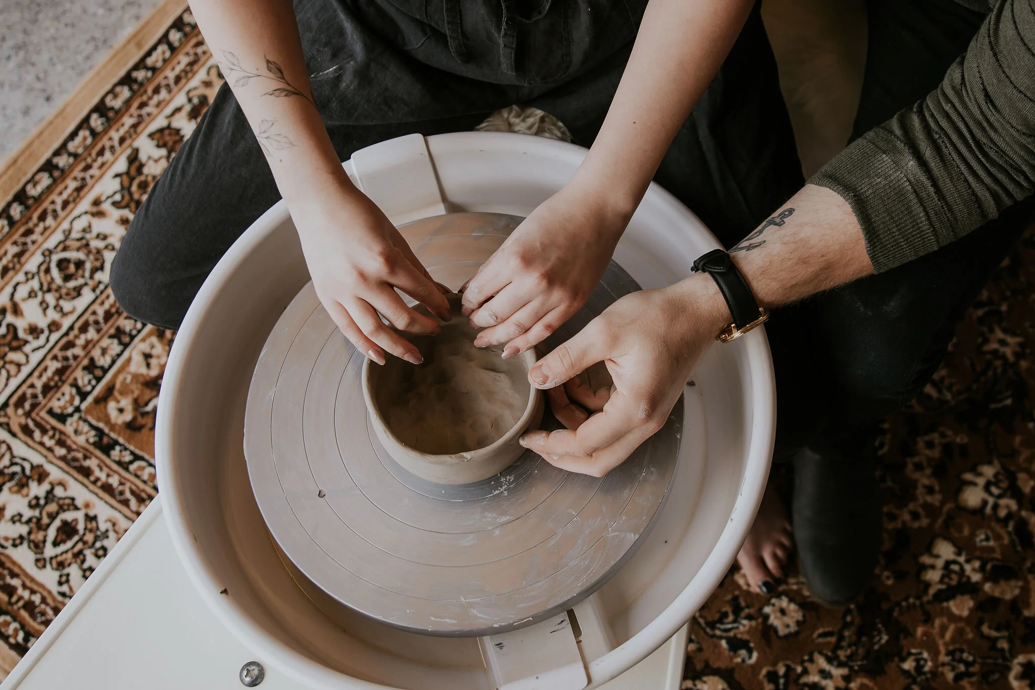Fun Pottery Engagement Session In Canmore