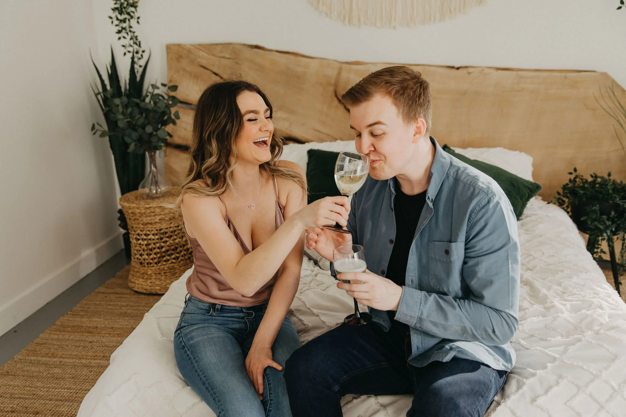 How something as simple as wine can be a great engagement session prop