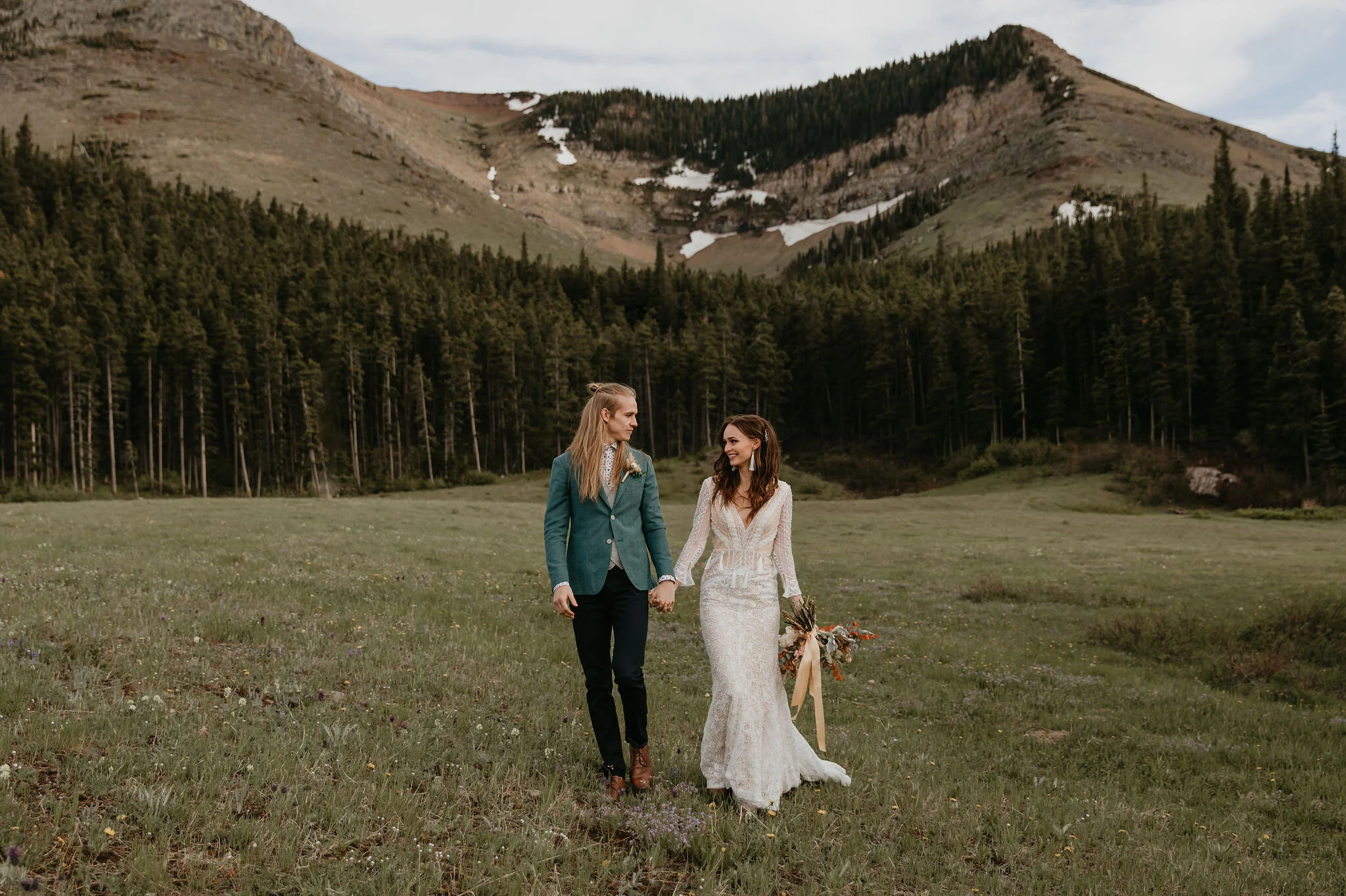 Eloping in Waterton amongst the picturesque mountains