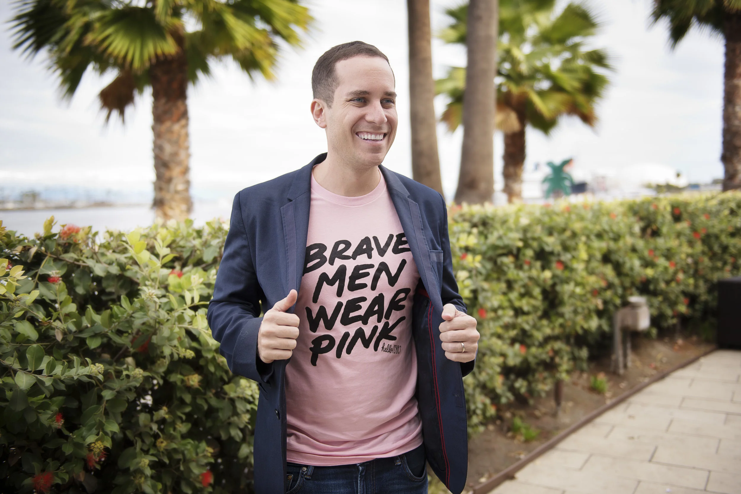 Brave Men Pink Tee