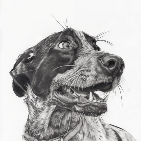 "Gonzo", finished drawing. Graphite on drafting film. Image courtesy of artist.