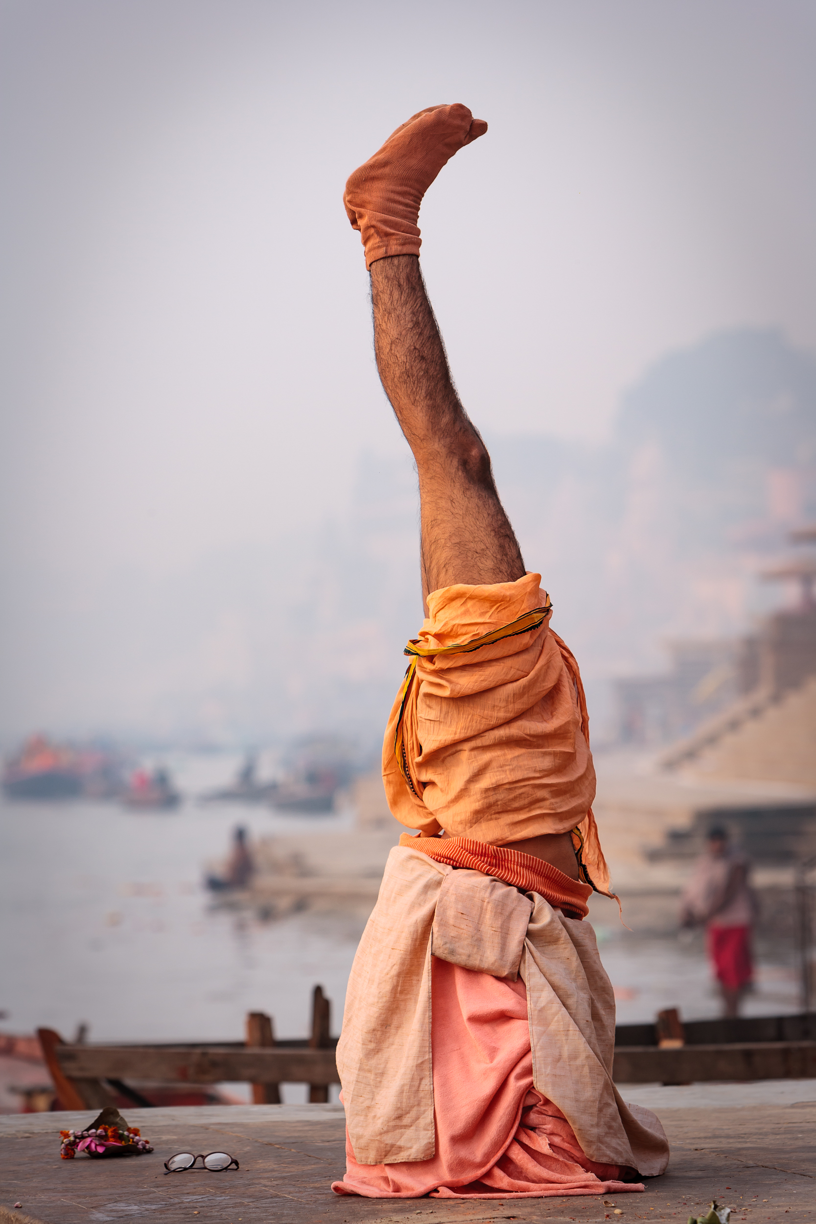 Morning meditation, Varanasi, India