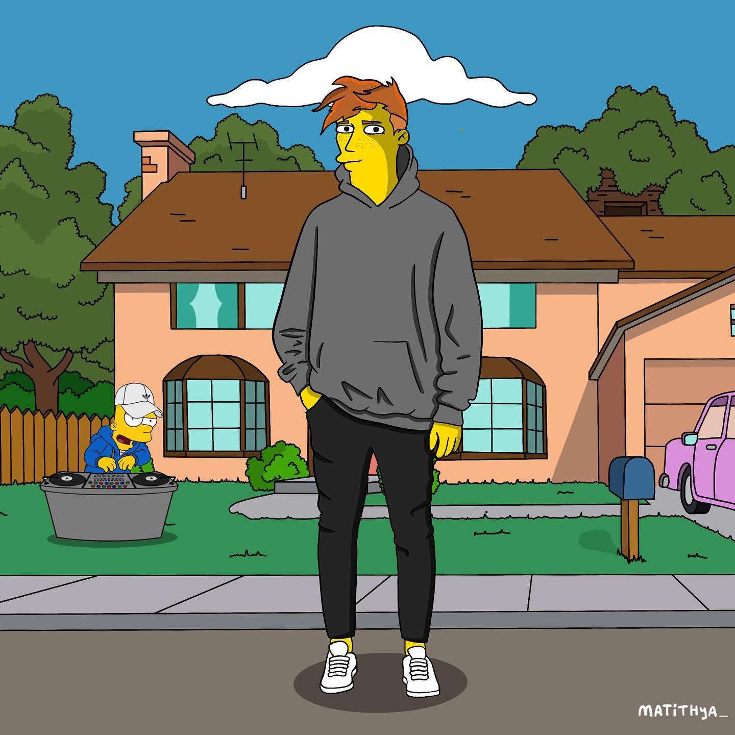Can&rsquo;t believe I&rsquo;m featuring in the Simpsons tomorrow on @foxtv

jk, how sick is this tho? 😂 @matithya_ @matithya_ @matithya_