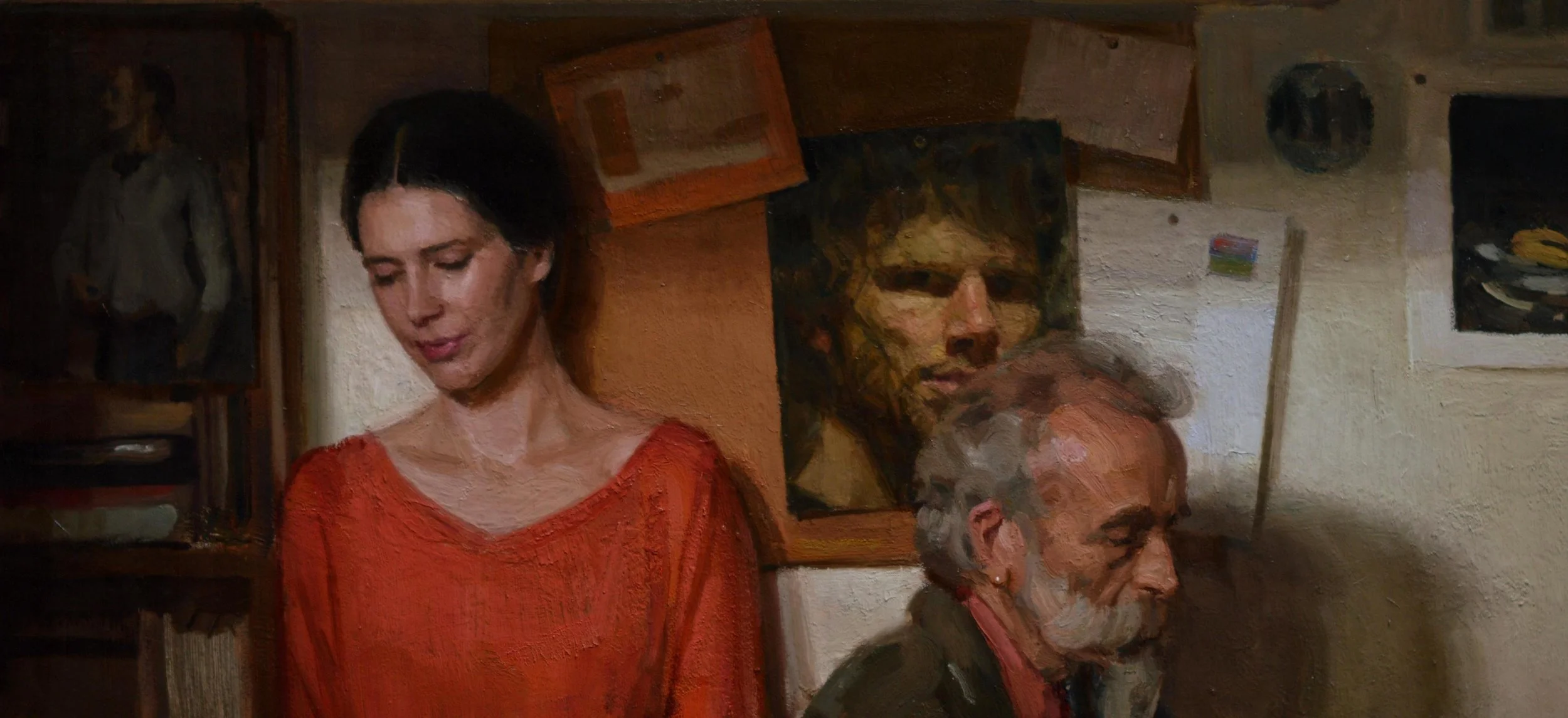 SPA 2017 Exhibition, Commendation, Ewan McClure, Counterpoints 130 x 70 cm (framed) Oil on board Not for sale