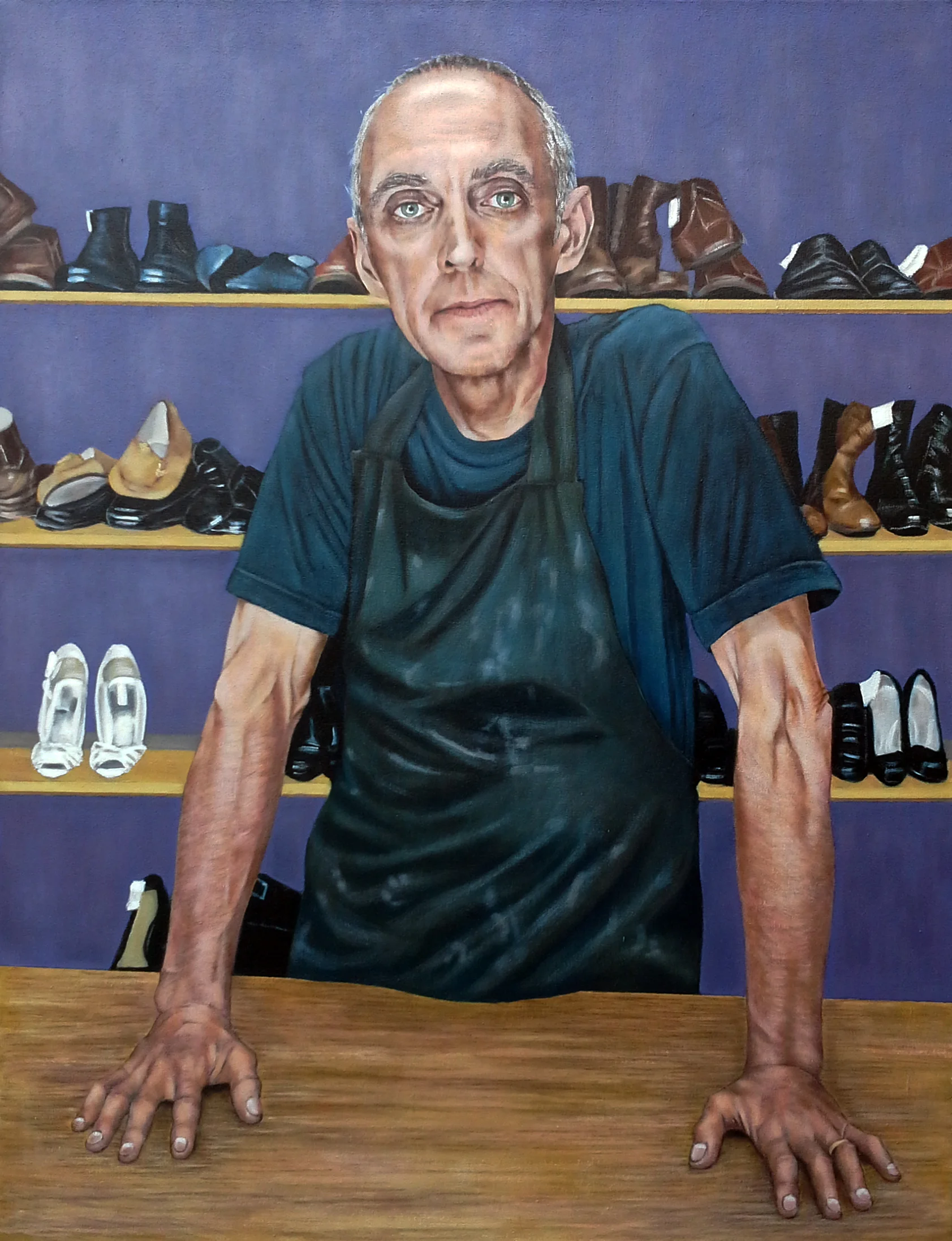 2017 SPA Exhibition The Shoemaker 80 x 104 cm (framed) Oil on canvas Not for sale