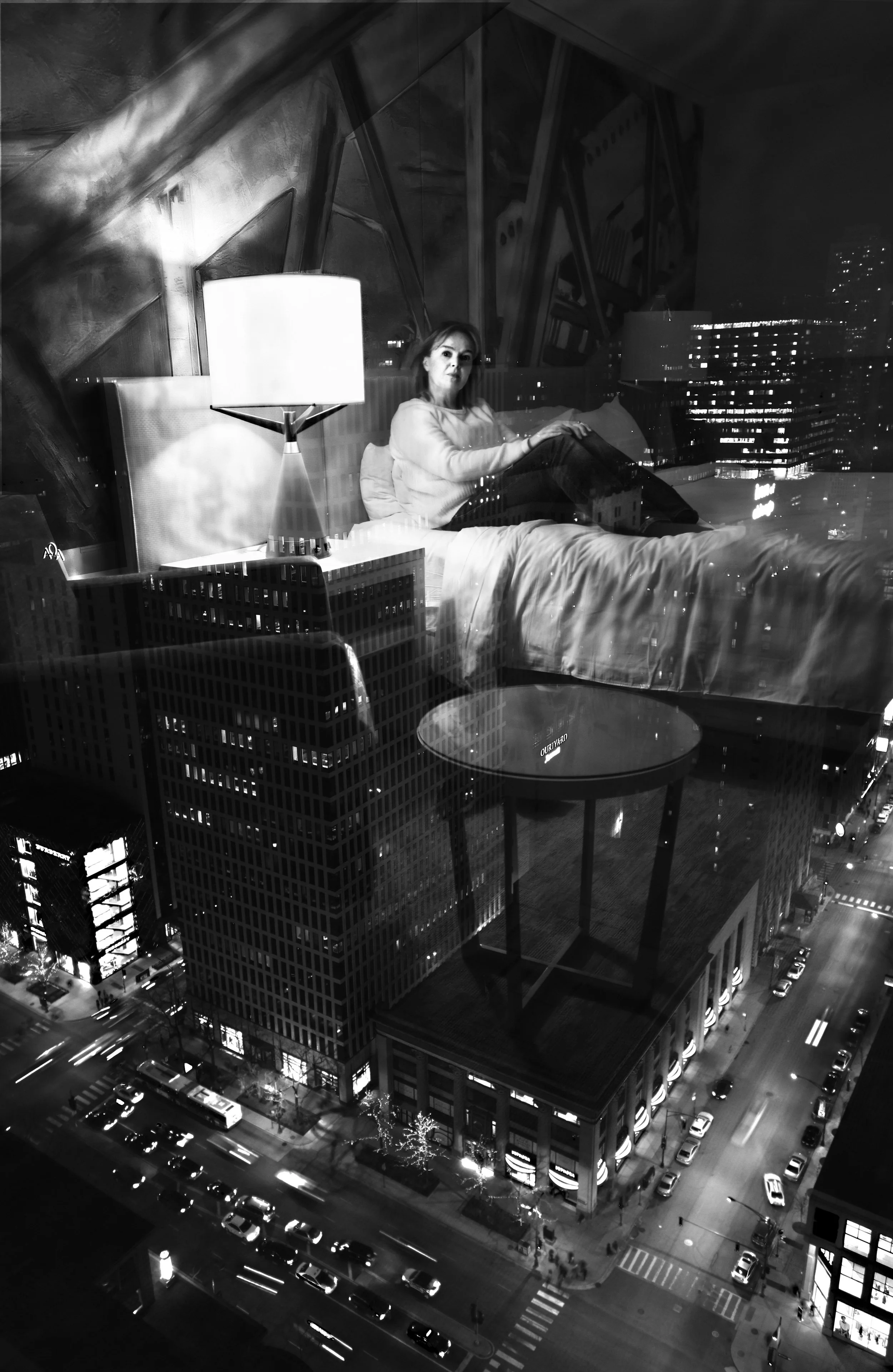 SPA 2017 Exhibition: Lonely in Chicago , 34 x 43 cm (framed) Digital image printed on Canson Baryta paper £140