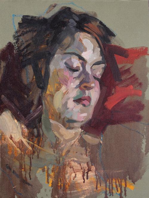 Topaz, 2015, Oil on panel, 50 x 40 cms