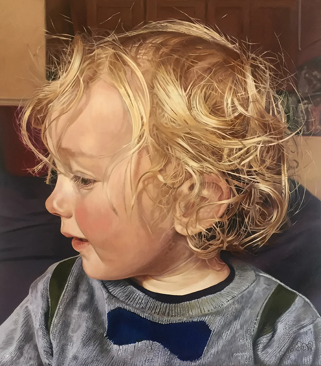 SPA 2018 Adam Wallace Alfie Oil/aluminium panel 50 x 54 cm £3500 All rights reserved