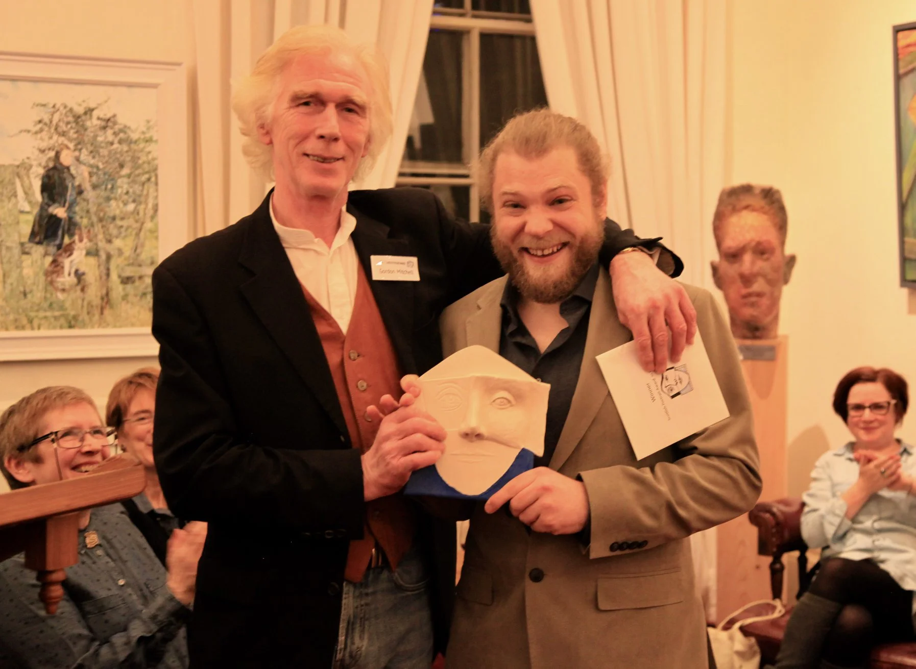 Winner of the SPA in Fine Art, Daniel Murray (right) with SPA Director, Gordon Mitchell