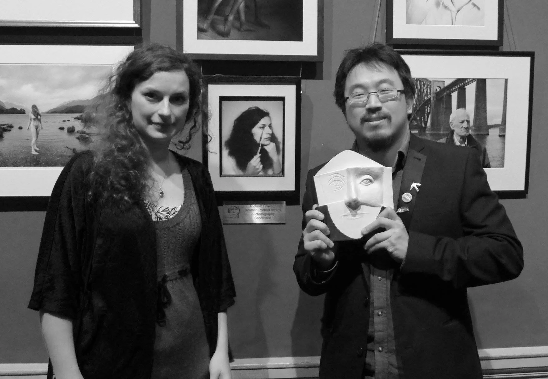 Winner of the Richard Coward SPA in Photography, Lucas Chi-Peng Kao (right) with Mira Knoche, the subject of his work.