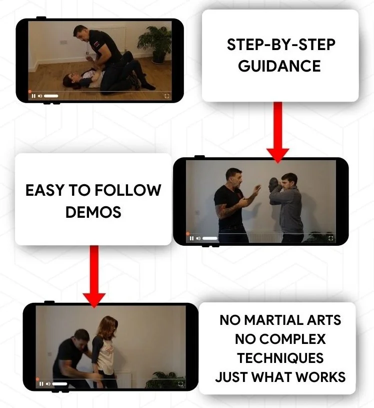 women's self defence training demonstration screenshots