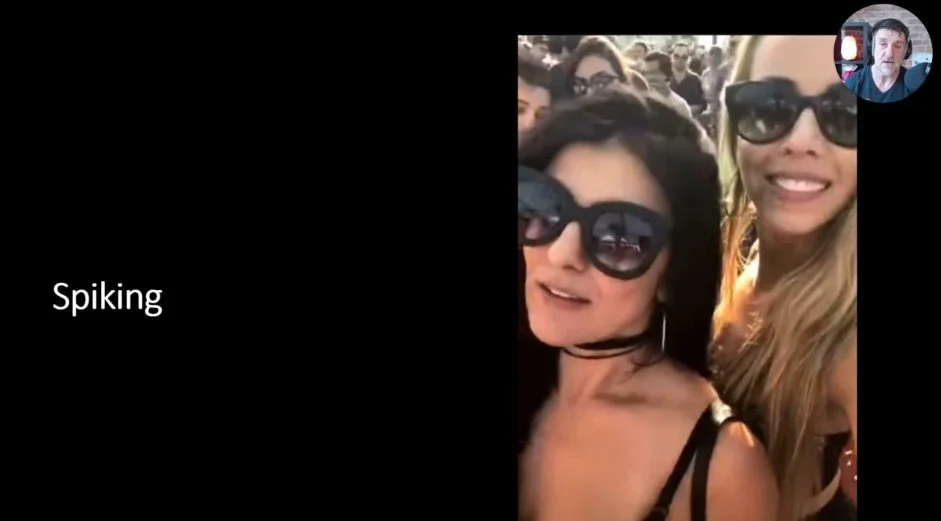 Course screenshot, spiking video