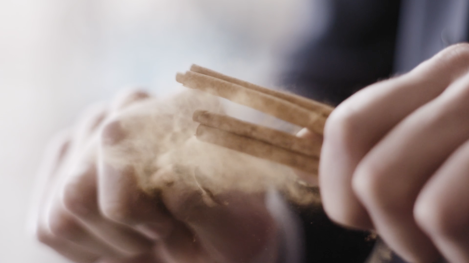 Raw ingredients from cocktails were broken down into powder and used as pigments