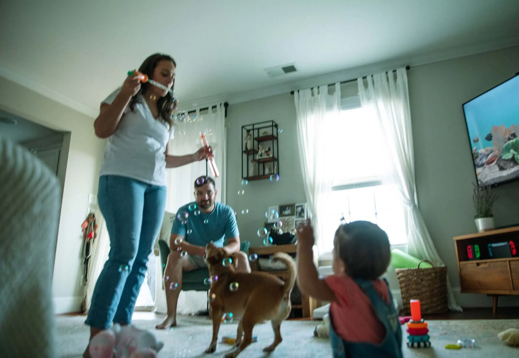 AT HOME WITH THE McCLINCHIE FAMILY