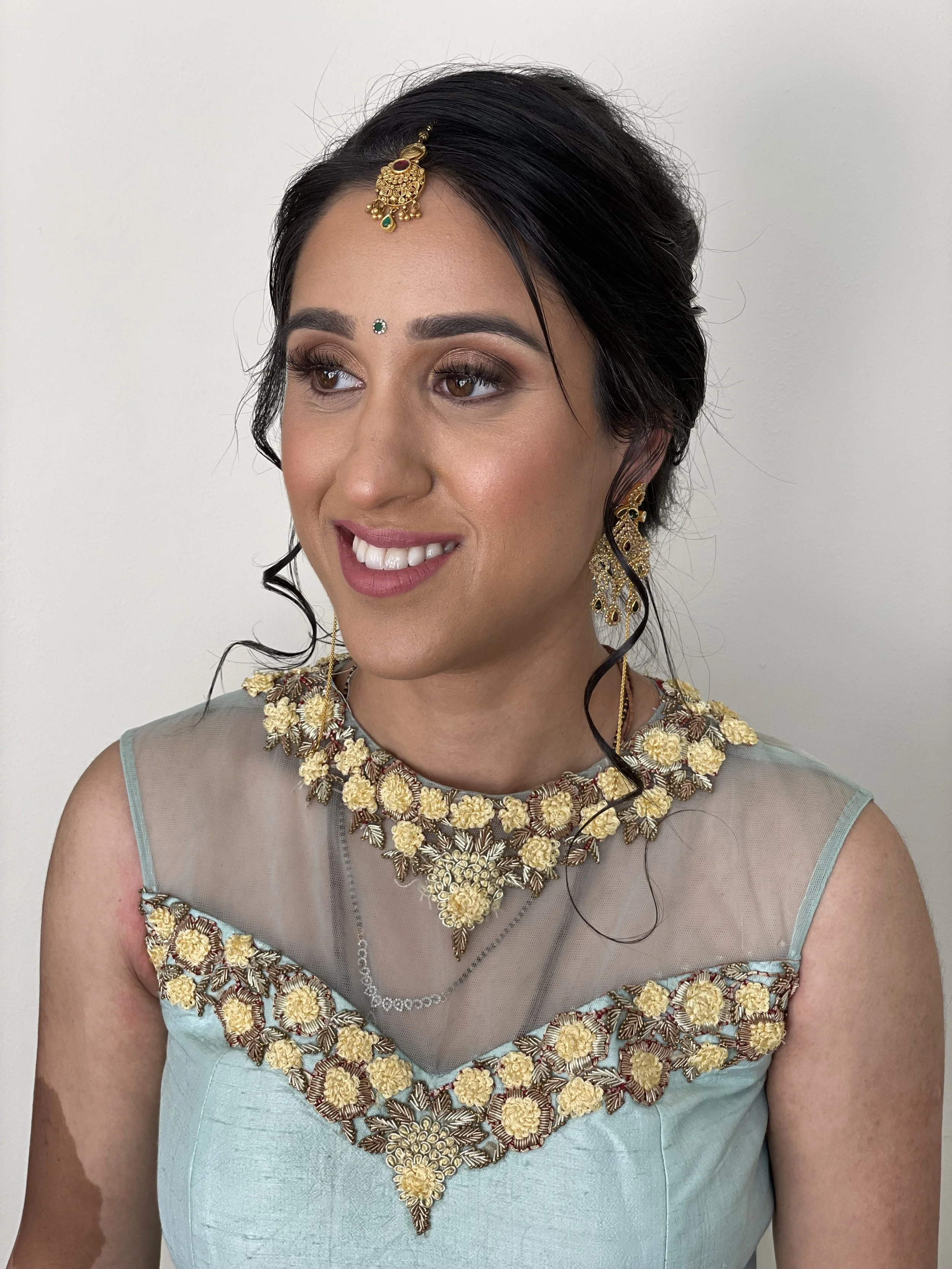 Earthy soft glam hues makeup