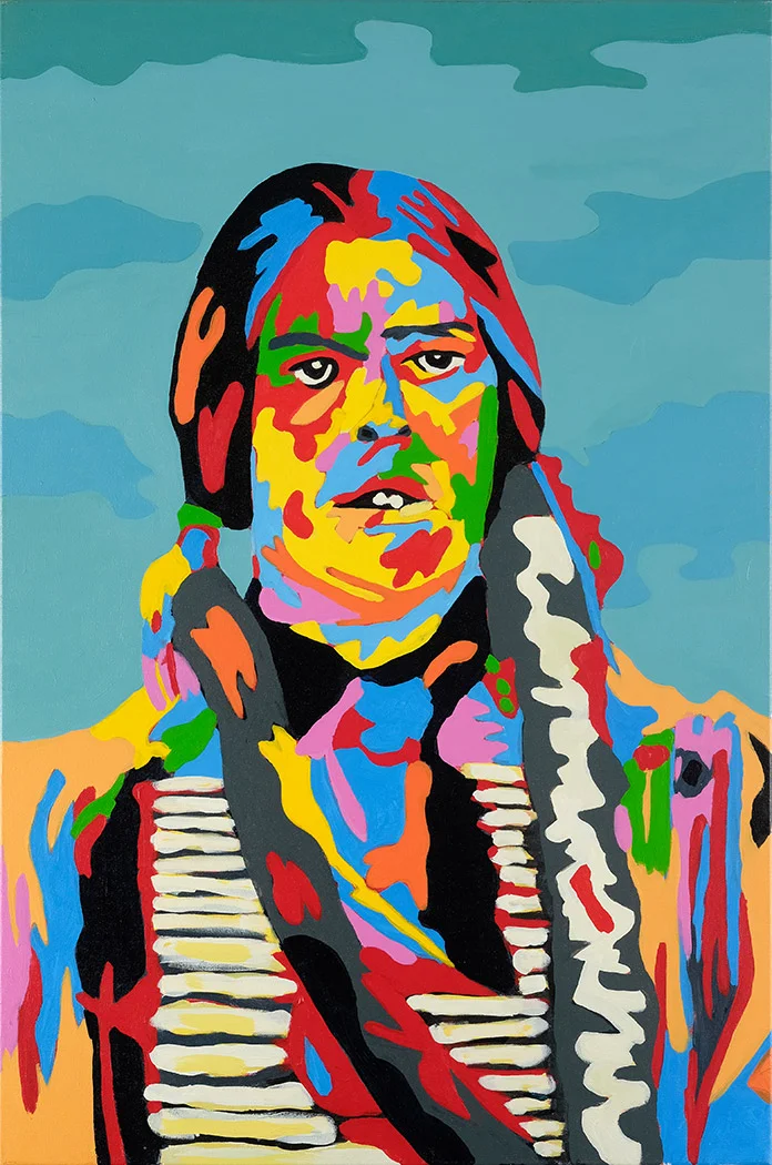 Carlos Rivas as Lost Dove 36x24 inches Acrylic on canvas