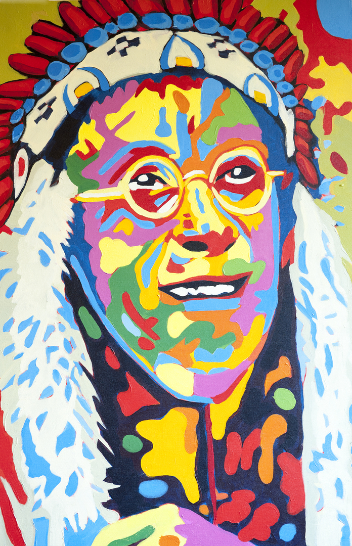   Chief Big Heap    Acrylic on canvas, 40x30 inches 
