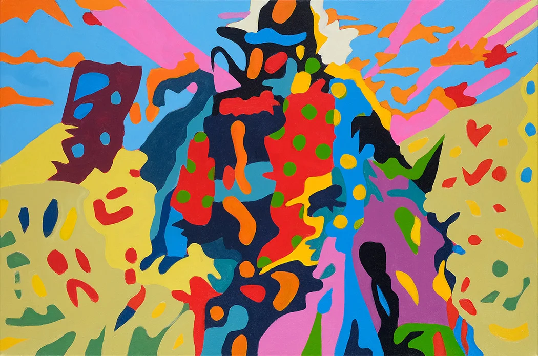 Deconstructed Spaghetti Western 24x36 inches Acrylic on canvas