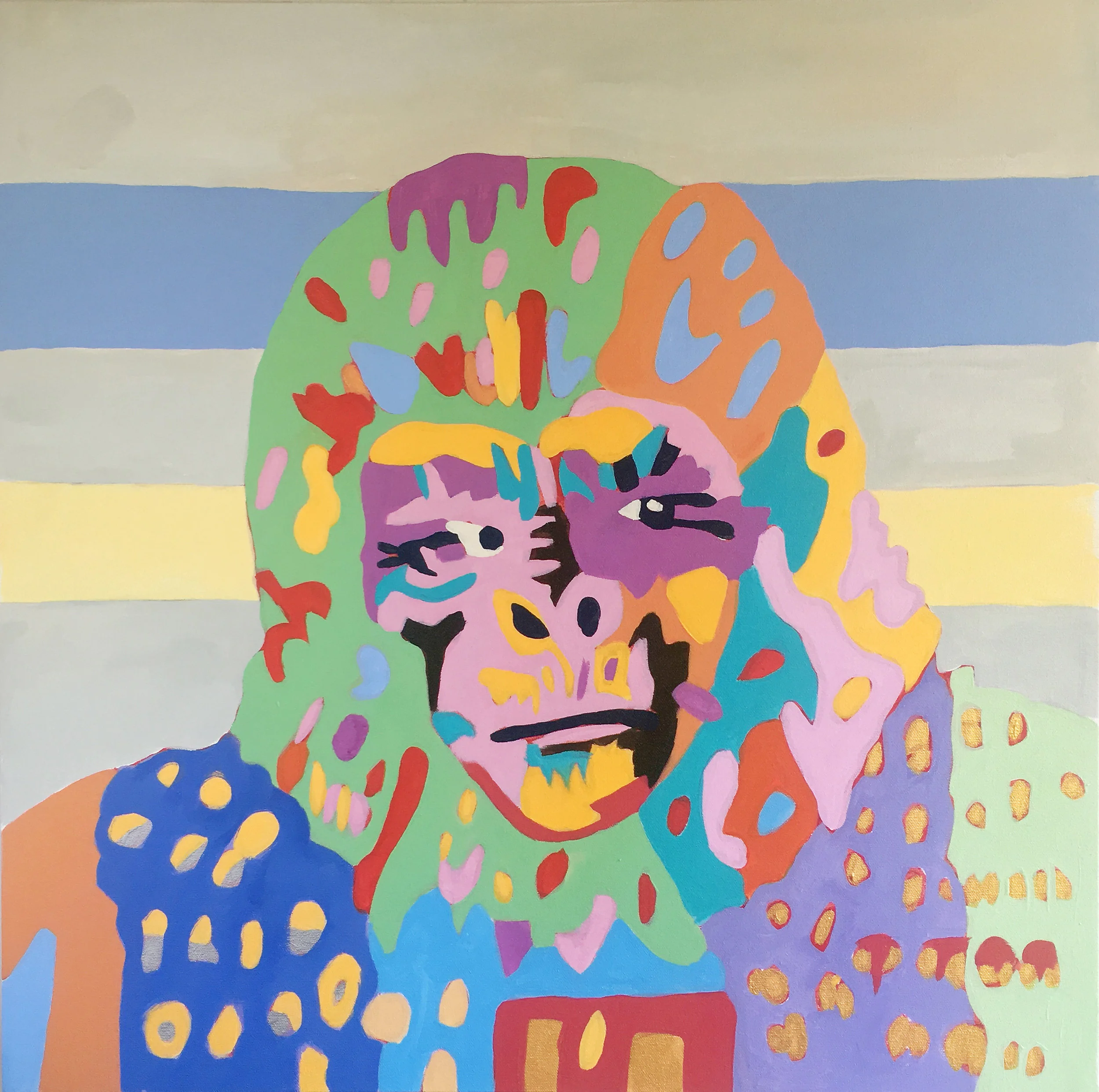 Urko On Date Night 24x24 inches Acrylic on canvas