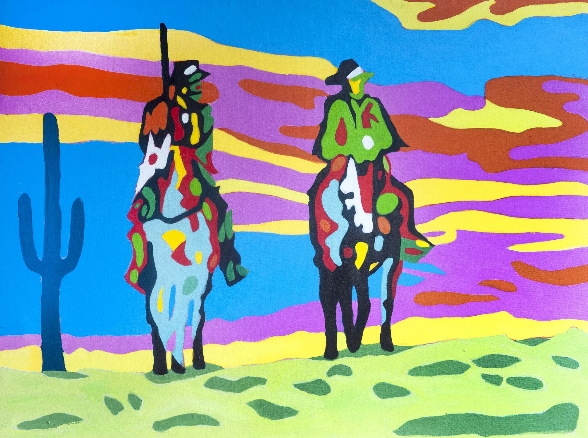 Hills Run Red 24x36 inches Acrylic on canvas