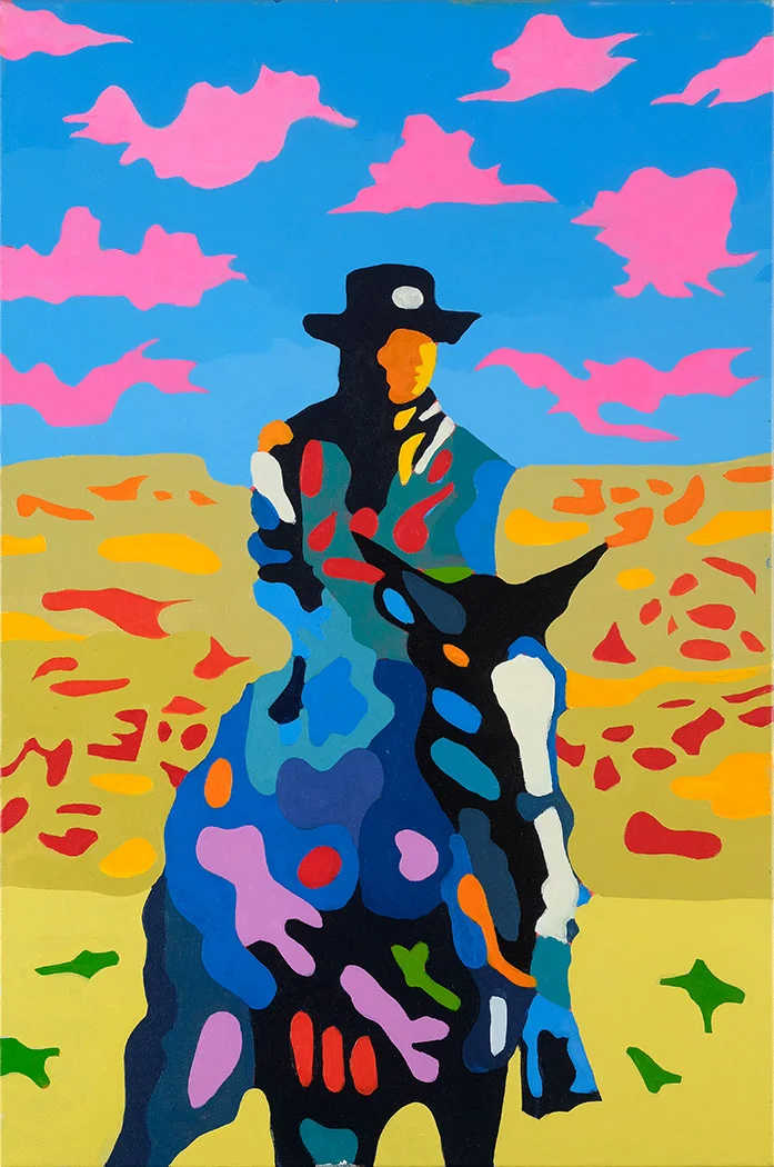 A Man All Alone, With No One To Love Him 36x24 inches Acrylic on canvas