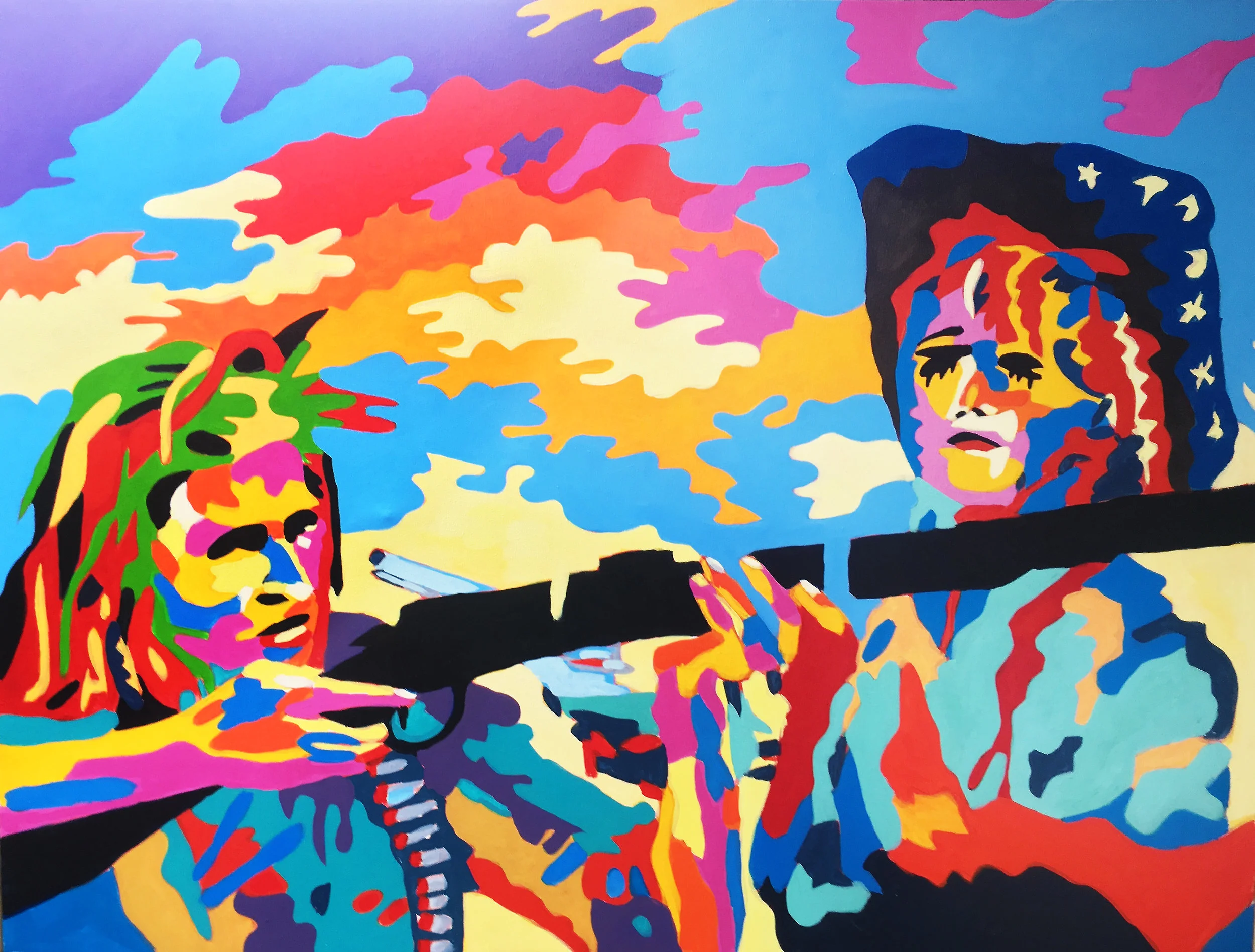 The Only Law is Killing 36x48 inches Acrylic on canvas