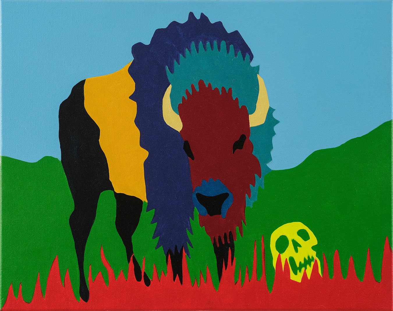   Buffalo Study 3  Acrylic on Canvas 16”x20” 