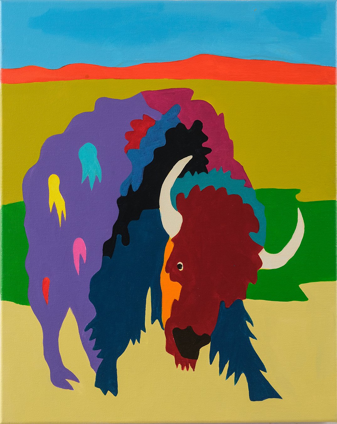   Buffalo Study 2  Acrylic on Canvas 16”x20” 