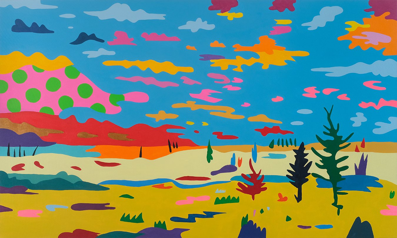   The Apocolyptic Meadows of Waterton     Acrylic On Canvas 36”x60” 