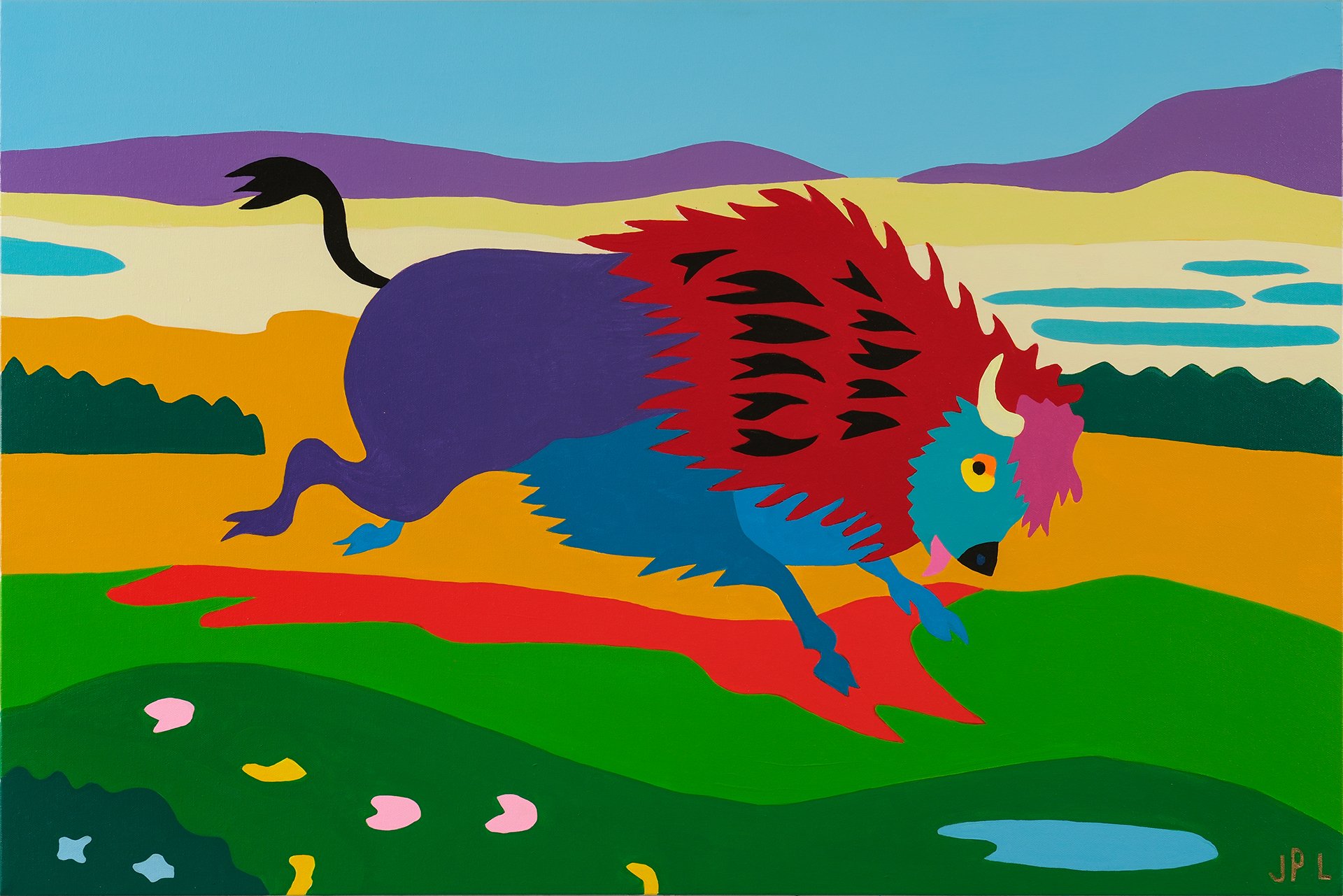  The Last Buffalo  24”x36” Acrylic On Canvas  