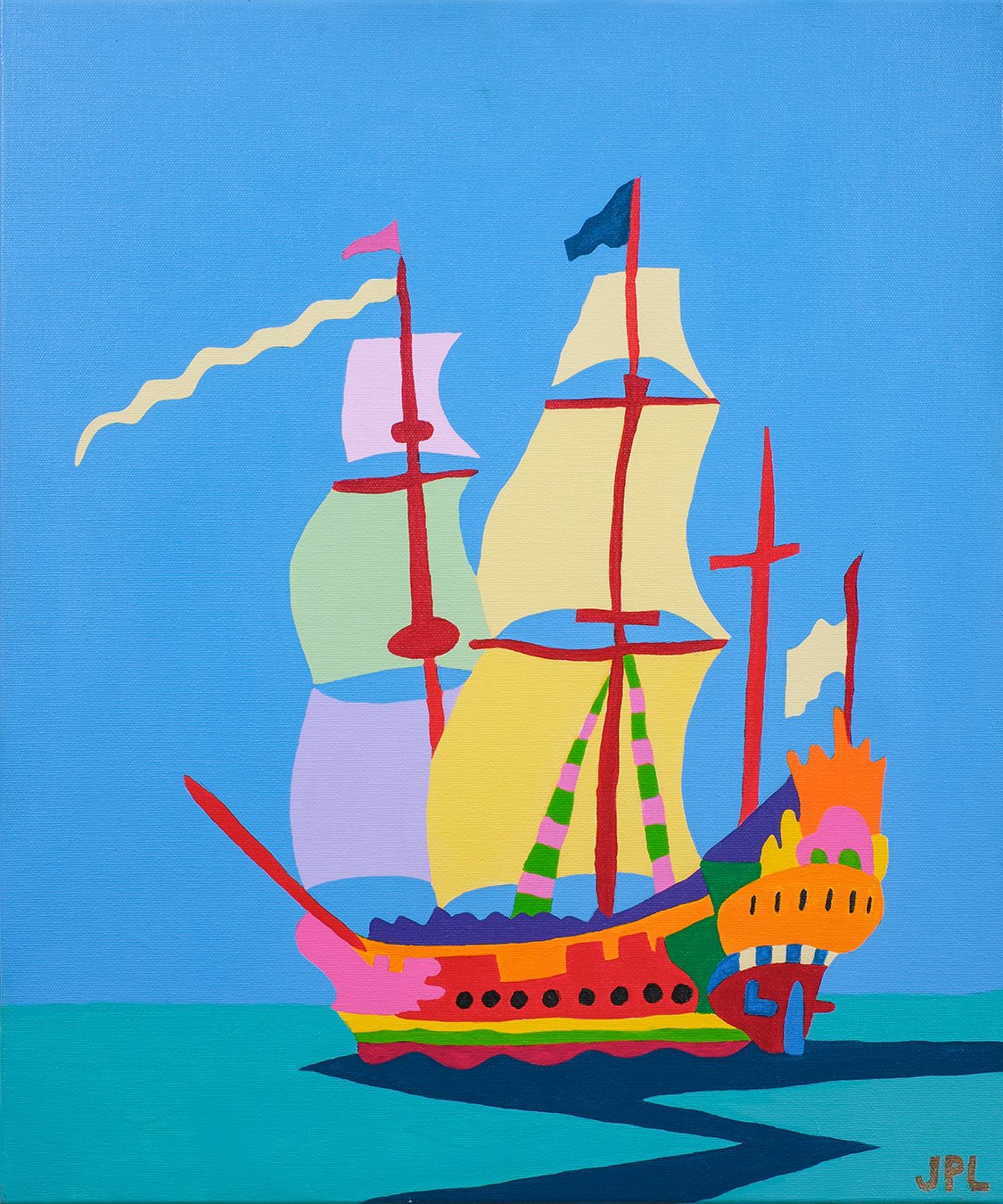     The Live Aboard  16”x12” Acrylic On Canvas 