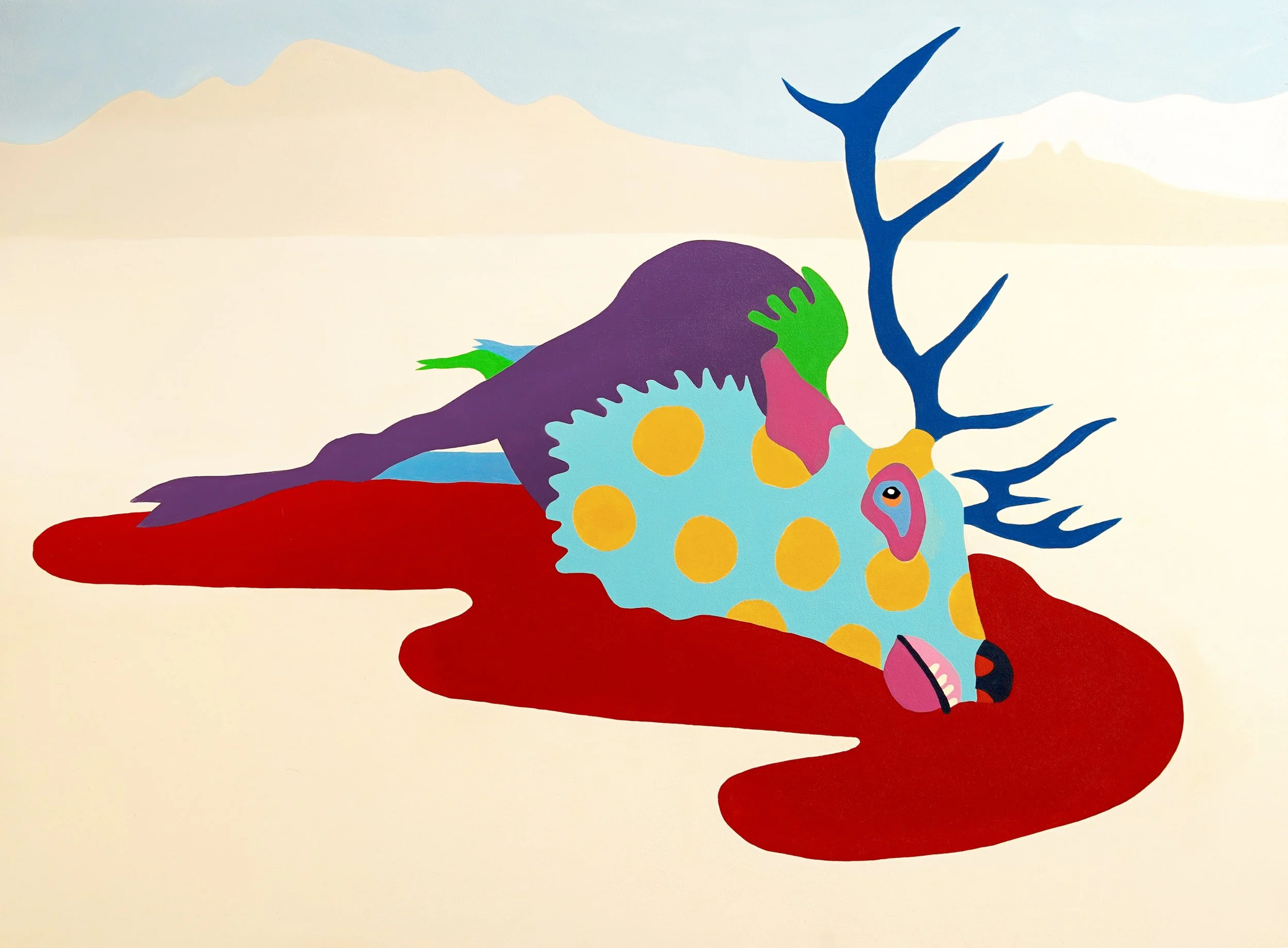   Dead Game In Landscape  36”x48” Acrylic On Canvas 