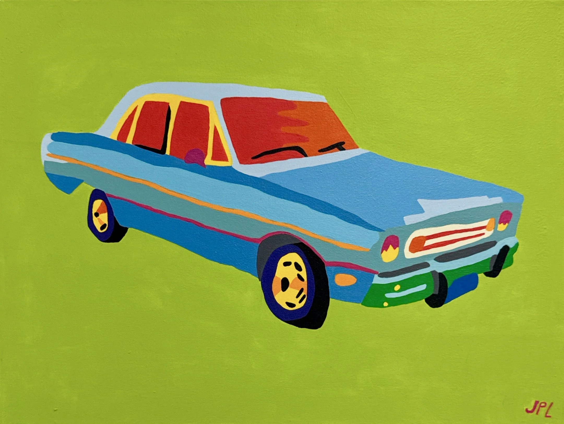   74 Valiant With Slant 6  24”x30” Acrylic On Canvas 