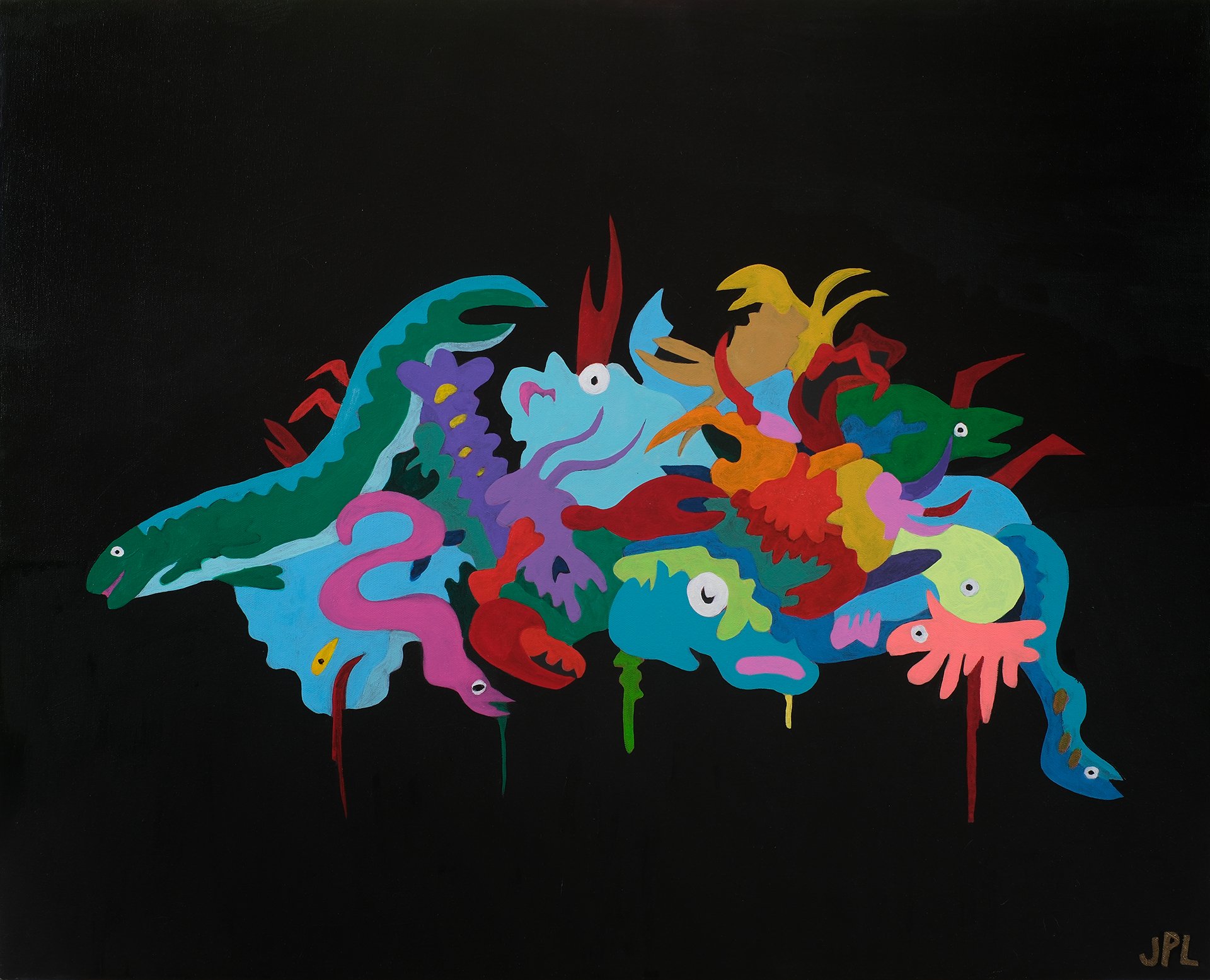   Still Life With Fish 24”x30”  Acrylic On Canvas 