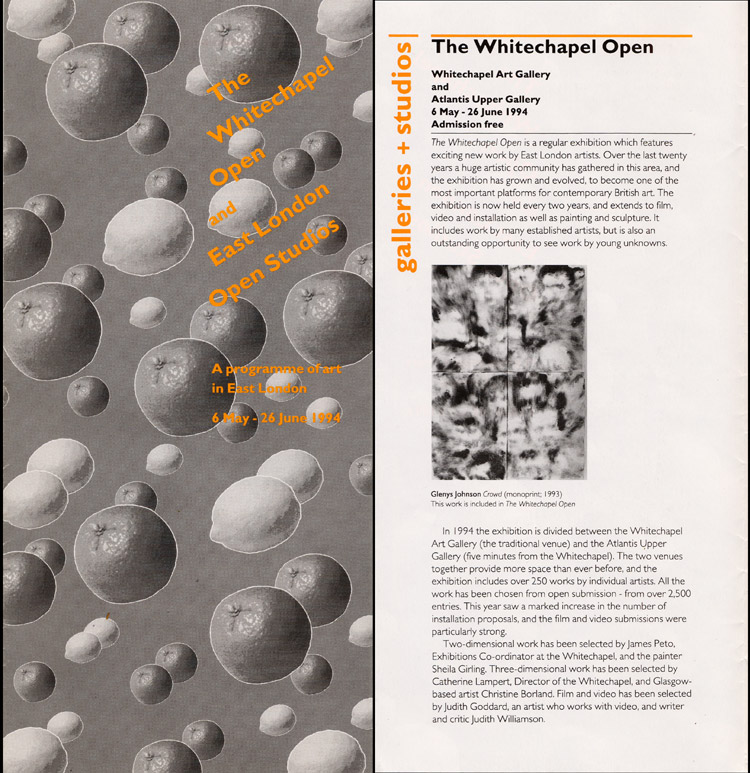 1994 'Whitechapel Open’ Whitechapel Art Gallery, London, UK