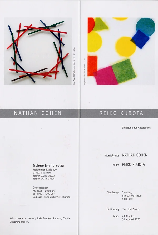 1998 Galerie Emilia Suciu Etlingen, GERMANY