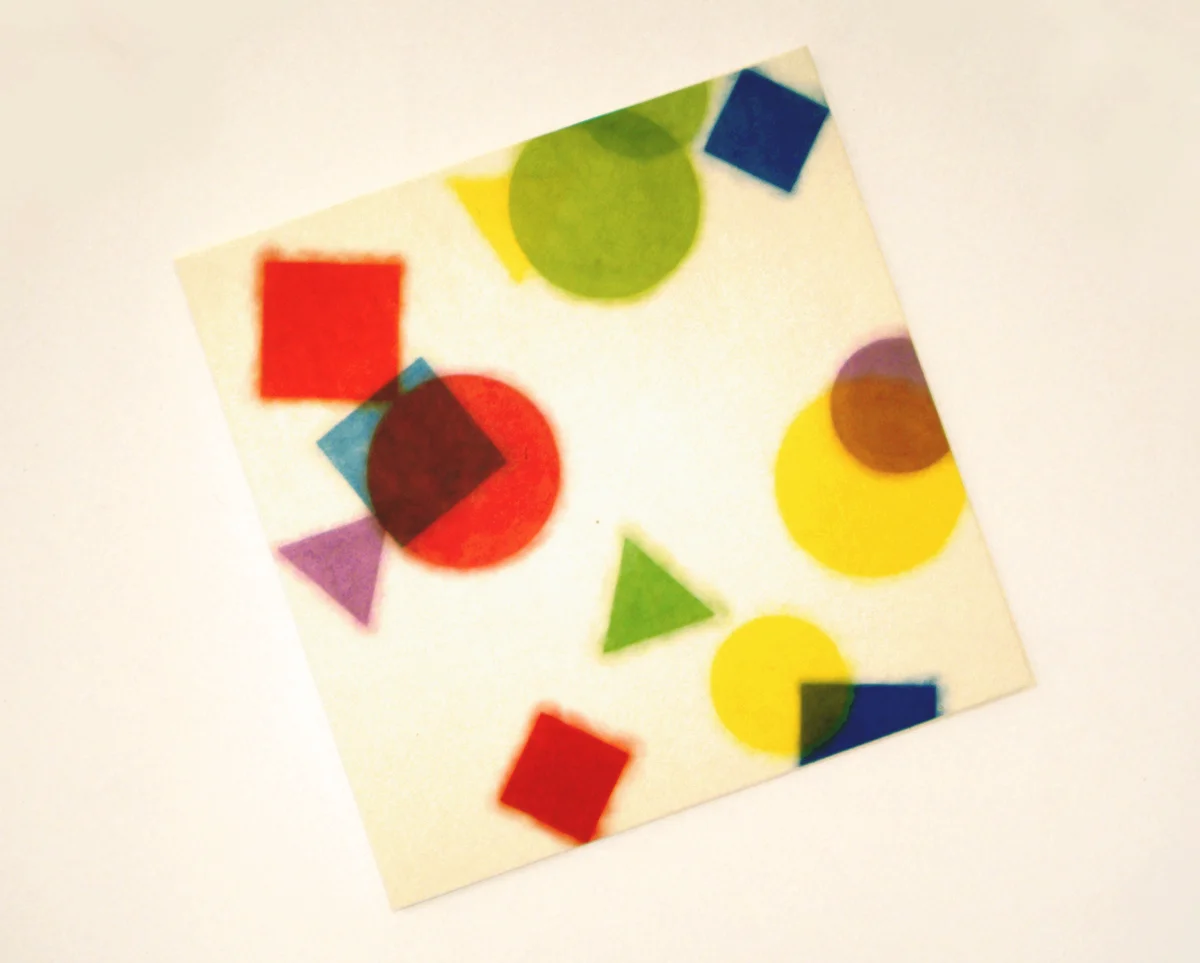 Fragments oil glazing on gesso 100 x 100 cms Museum Ritter, Germany