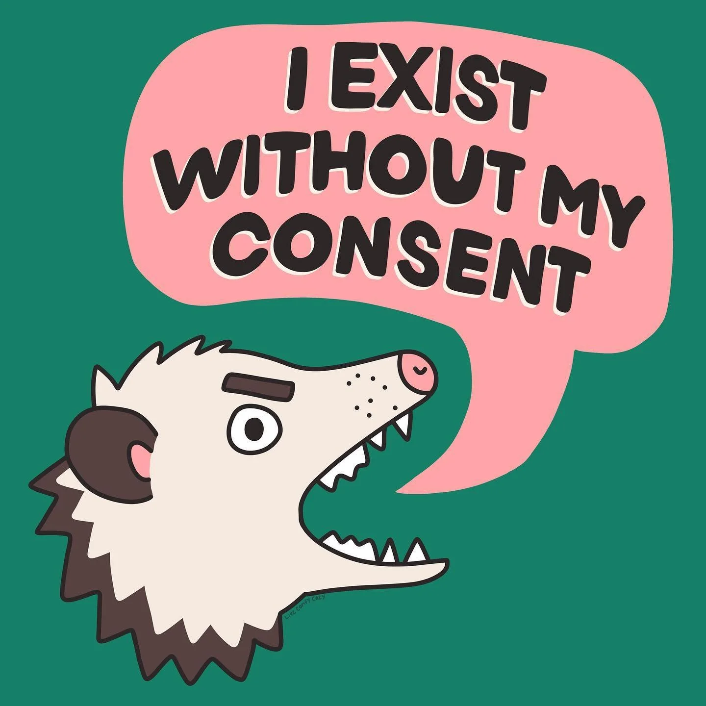 Here are some more silly little designs

#graphicdeaign #smallbusiness #illustration #opossum #sticker