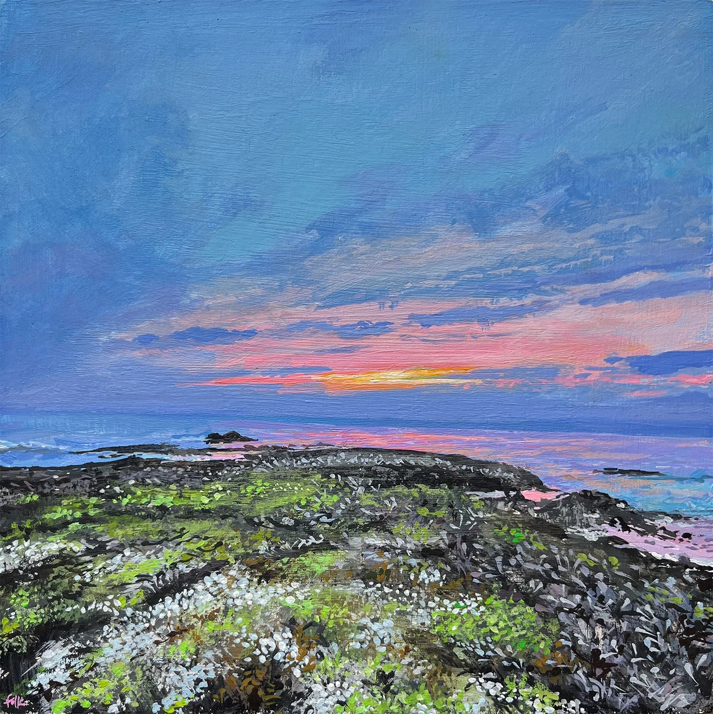 Andrews - 2026 8" x 8", Acrylic on Wood