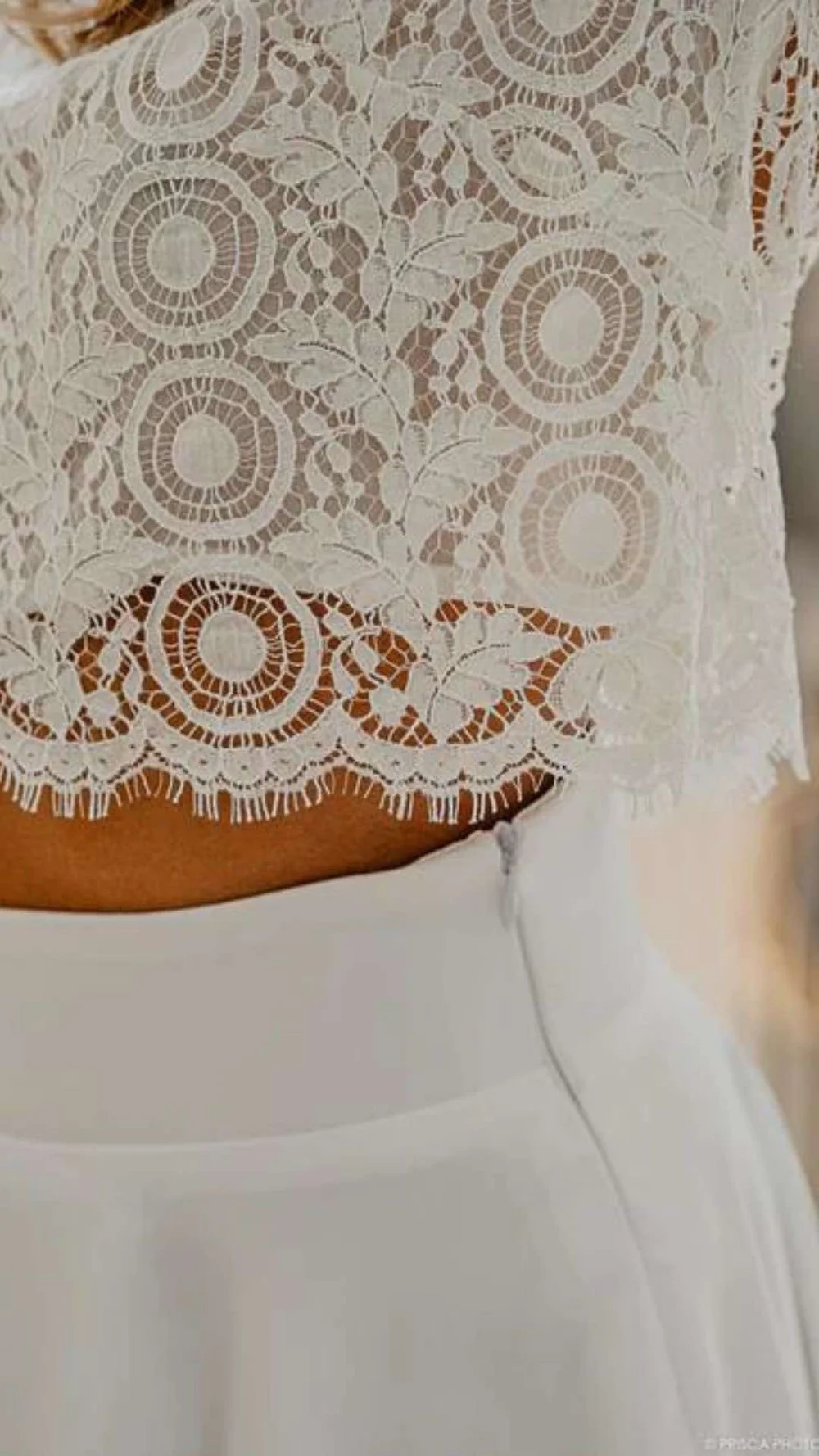 Crop Top Top Court Dentelle Blanc Haut En Dentelle Blanc