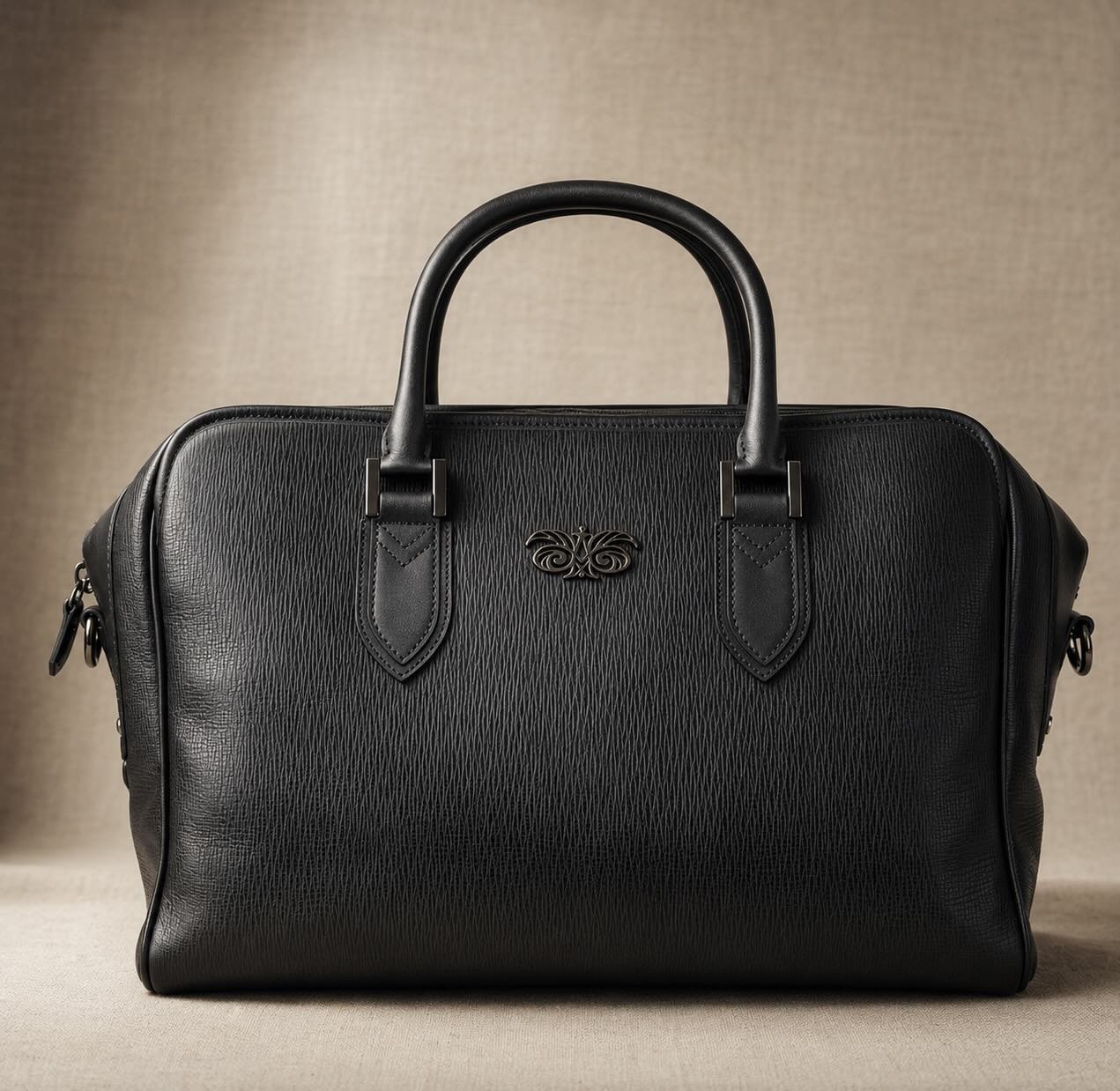 Sac en cuir signé Masha Keja utilisé pour le stylisme de Ultra Lyrique.