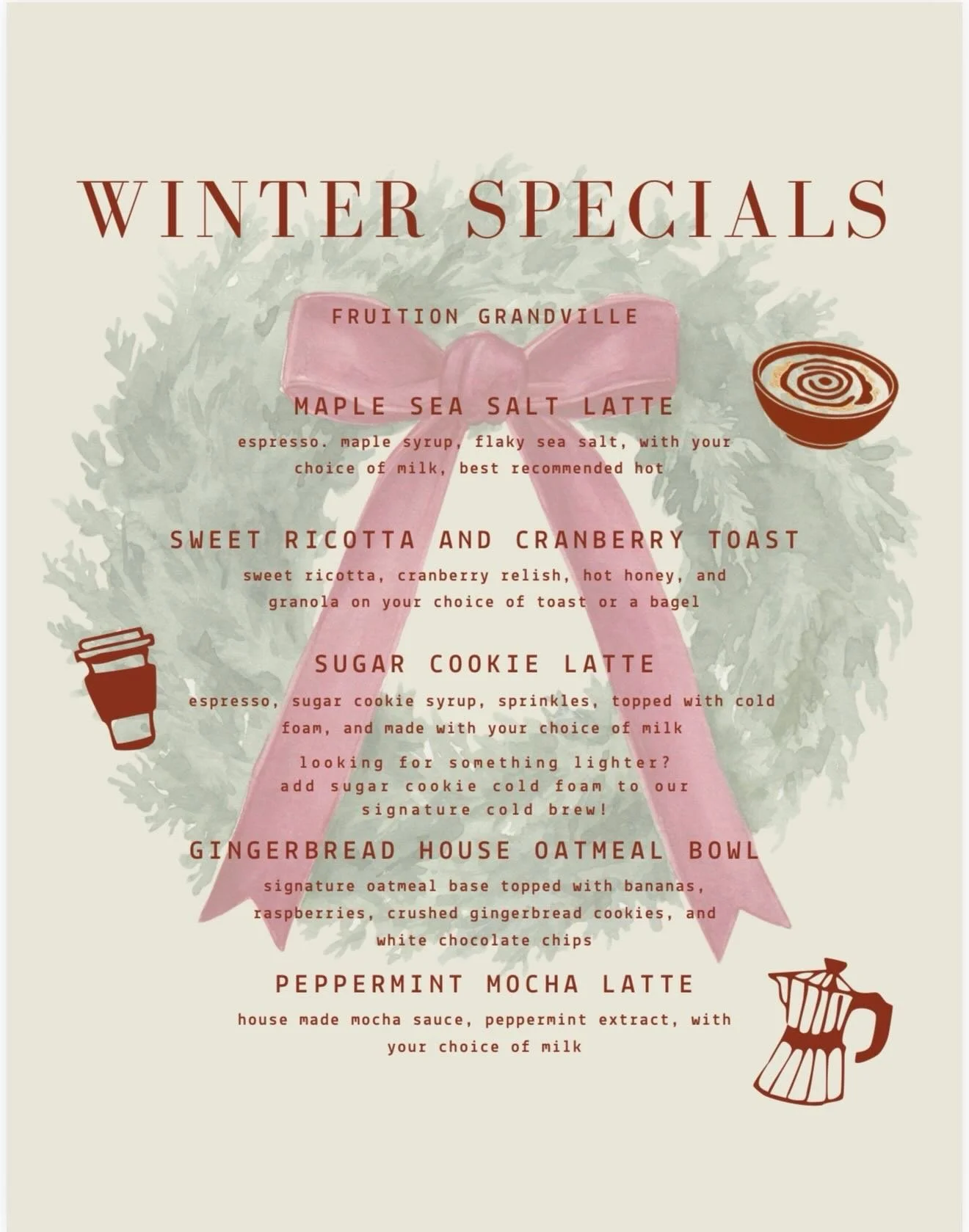 Fall&mdash;&gt;Winter😔 snow may be coming but so are the yummy menu specials! Starting tomorrow😋