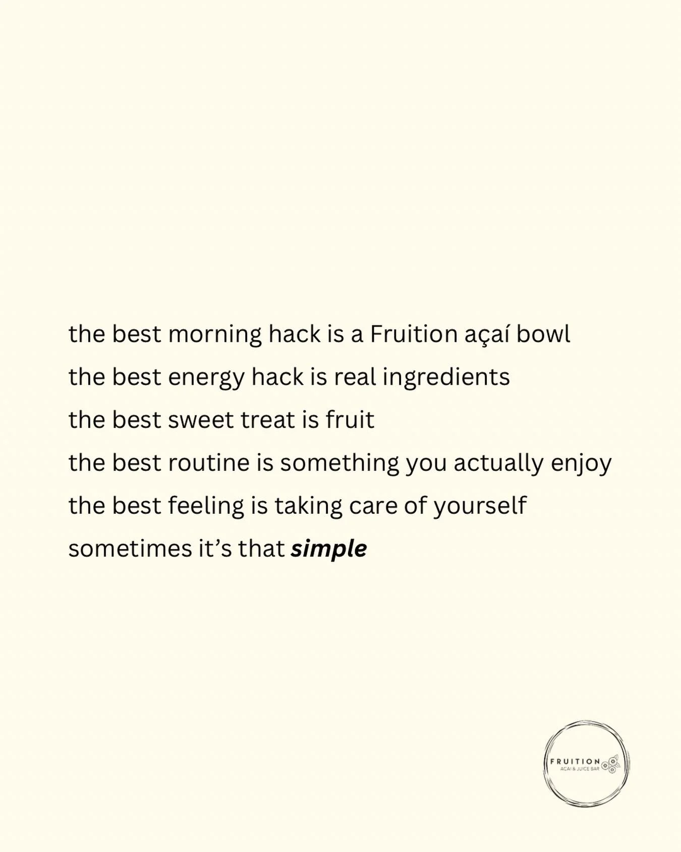 feel good first&hellip;everything else follows.