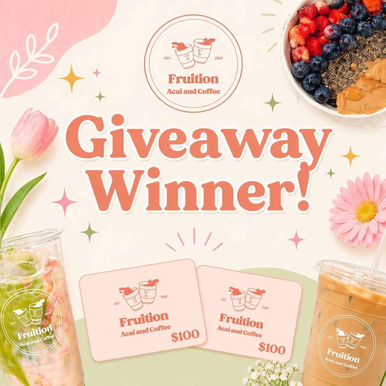 We loved seeing all your tags 💕
Huge congrats to our winners:
🍓 @lilah_bolin 
🍓 @alexfairo 
You each won $100!! 🎉 DM us to claim☺️
Thank you for all the love&mdash;this won&rsquo;t be our last giveaway 👀