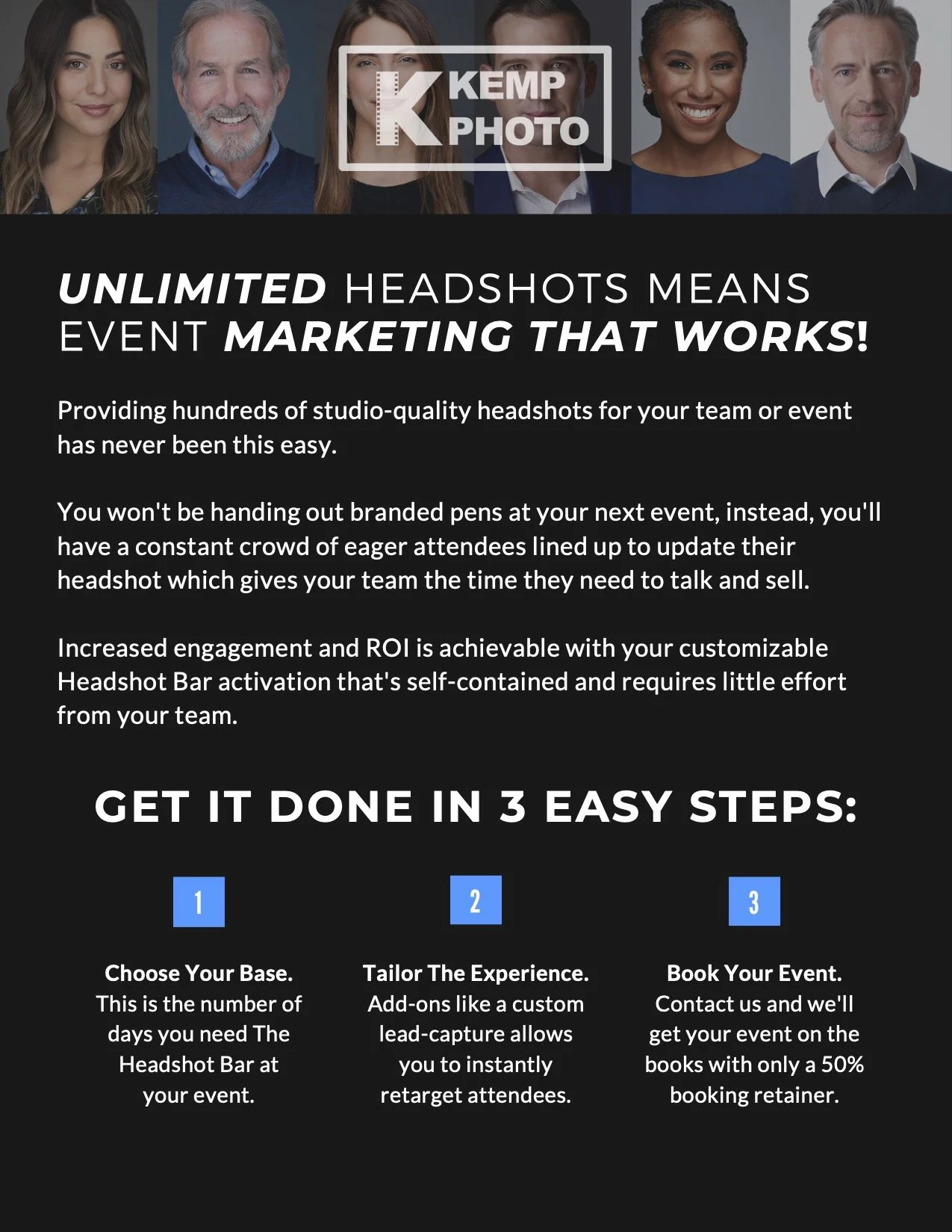 Professional Headshot Booth for Events and Tradeshows