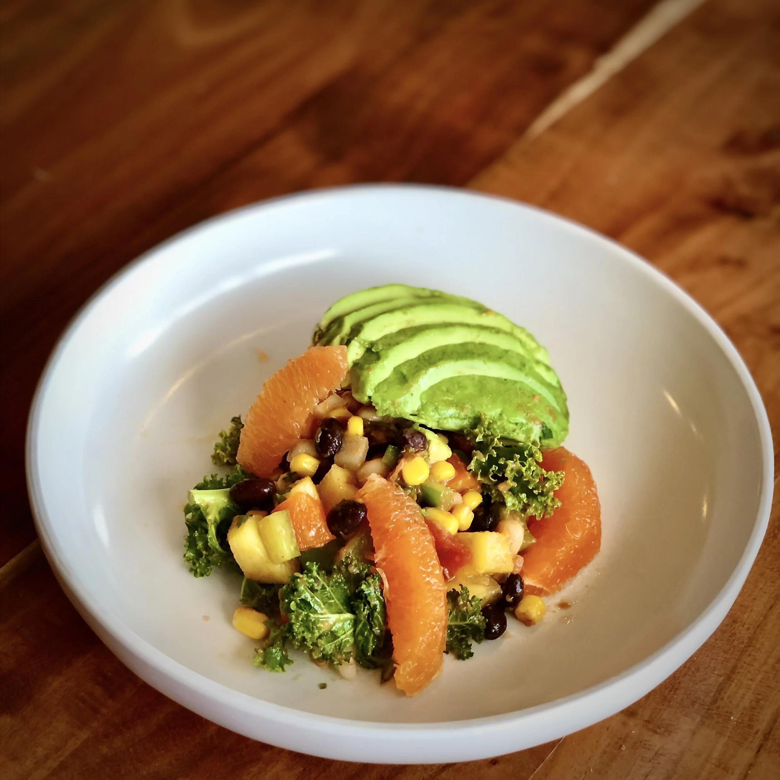 Bean &amp; Kale Salad with Escalante Citrus Tomato Vinaigrette 