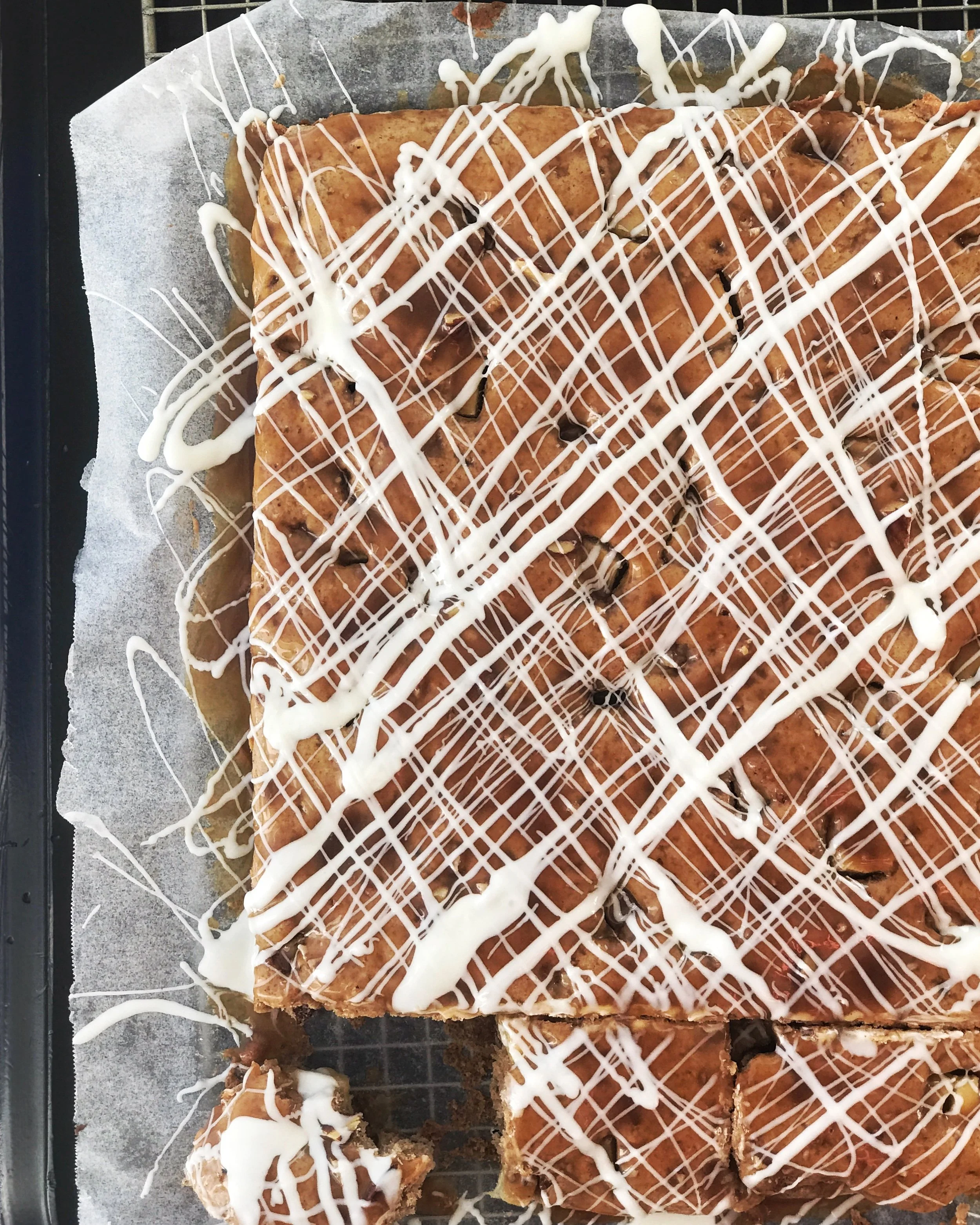 Caramel Apple Sheet Cake